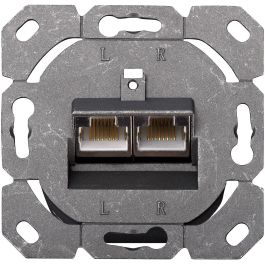 Digitus Toma de Pared CAT 6 2xRJ45 Apantallada Empotrada Blanca