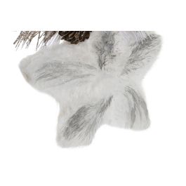 DKD Home Decor Decoración Colgante Navidad Alpina Fieltro Blanco Gris Dorado Surtido 13x4.5x14cm (6 Unidades)