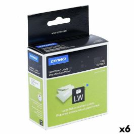 Etiquetas para Impresora Dymo 500 Piezas 25 x 54 mm Blanco Negro (6 Unidades) Precio: 81.95000033. SKU: S8424310