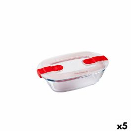 Fiambrera Hermética Pyrex Cook & Heat Rectangular 400 ml 17 x 10 x 5 cm Transparente Vidrio (5 Unidades)