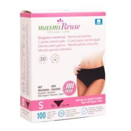 MASMI Braguita Menstrual Talla S, Algodón Ecológico GOTS, Absorbente (equivalente a +4 Tampones), Reutilizable Precio: 18.8899997. SKU: B178PYCNJW
