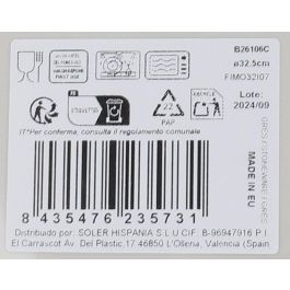 La Mediterranea Bajo Plato "Blur" Monaco Brillo 32.5 cm (6 Unidades)