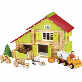 Jeujura Construcción de Madera My Wooden Farm - Set Chalet Granja y Montaña con Camión 180 Piezas Mixtas +5 Años