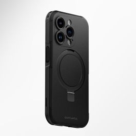 4Smarts Defend Case Carcasa Rígida Negra para Apple iPhone 15 Plus con Soporte y MagSafe, Protección contra Caídas