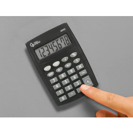 Liderpapel Calculadora de Bolsillo xf01 8 Dígitos Pilas Color Negro 99x64x9 mm