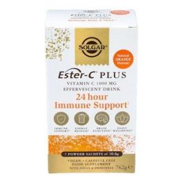 Ester-C Vitamina C Efervescente 1000mg | Apoyo Inmune y Energía | Sabor Naranja | Con Zinc y Magnesio | 7 Sobres Veganos Precio: 6.9500002. SKU: S05108351