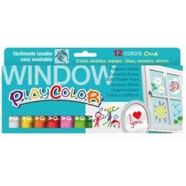 Playcolor Pintura Para Cristales En Barra Estuche De 12 Colores Surtidos - Fácilmente Lavable, Secado Rápido Precio: 11.49999972. SKU: S8415573