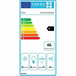 Elica Campana extractora Aplomb BL/A/60 58,8 x 65,5-99 x 25 cm Cristal negro / Gris antracita