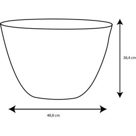 Eda Maceta Element Round 50 - Maceta de piedra caliza, modelo PoeTIC, redonda