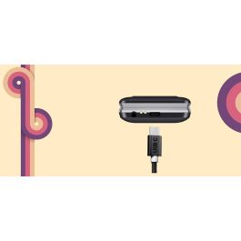 MyPhone Tango LTE Black - Teléfono plegable 4G con pantallas duales, USB Type-C, botones SOS e ICE, batería 1400mAh