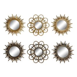 Juego de Espejos DKD Home Decor Cristal Negro Dorado Polipropileno (25 x 3 x 25 cm) (2 Unidades) Precio: 22.94999982. SKU: B16YKTV3T9
