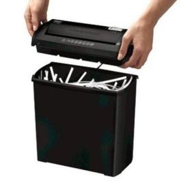 Fellowes Destructora de Documentos P-25S de Corte en Tiras, 5 Hojas, Papelera 11 Litros, Seguridad P-1