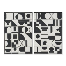 Cuadro Home ESPRIT Blanco Negro Abstracto Moderno 83 x 4,5 x 123 cm (2 Unidades) Precio: 180.59000014. SKU: B18QTMRNA8