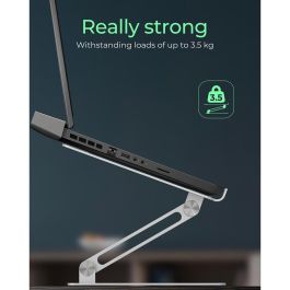 ICY BOX IB-NH300 Soporte para Ordenador Portátil hasta 17" Plata Aluminio