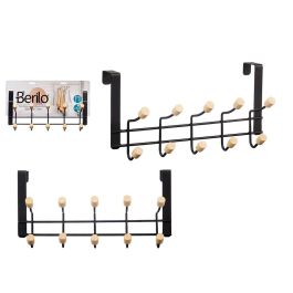 Percha Metal 10 Ganchos Madera Negro Berilo 35X17CM (6 Unidades) Precio: 30.50000052. SKU: B1HAH9DCVD