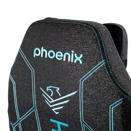 Phoenix Silla Gaming Monarch Tela Talla R, Silla Ergonómica con Soporte Lumbar y Reposacabezas Magnético, Ideal para Gaming y Oficina