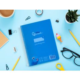 Cuaderno Espiral Liderpapel A5 Pautaguia Tapa Plastico 80H 90 gr Cuadro Pautado 3 mm Con Margen Color Azul Cuaderno Espiral Liderpapel A5 Pautaguia Tapa Plastico 80H 90 gr Cuadro Pautado 3 mm Con Margen Color Azul