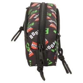 SAFTA Portatodo Triple Minecraft con Cremallera y Goma Elástica Trasera para Carpeta Escolar