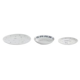DKD Home Decor Vajilla Colección Atlántico Porcelana Azul Blanco Set de 18 Piezas Apta para Microondas y Lavavajillas