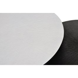 GINER Y COLOMER Lote de 2 Mesas de Centro Metálicas con Tapas Blanco y Negro