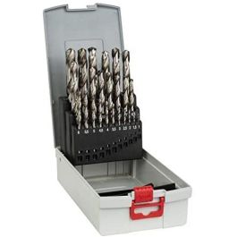 Bosch Surtido ProBox de Brocas para Metal HSS-G Rectificadas, 25 Piezas, Rango de Diámetros 1-13 mm, Angulo de 135°, Norma DIN 338