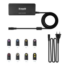 Cargador de Portátil TooQ TQLC-65BS02AT/ 65W/ Automático/ 8 Conectores/ Voltaje 18.5-20V/ 1 USB Cargador de Portátil TooQ TQLC-65BS02AT/ 65W/ Automático/ 8 Conectores/ Voltaje 18.5-20V/ 1 USB