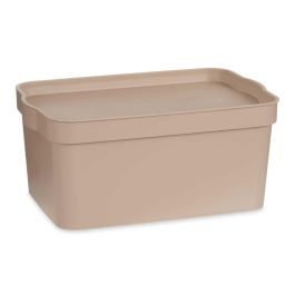 Caja Plastico Con Tapa 7,5L Beige Kipit 21X14CM (12 Unidades) Caja Plastico Con Tapa 7,5L Beige Kipit 21X14CM (12 Unidades)