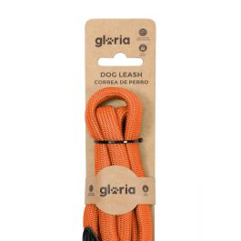 Gloria Correa Perro Nylon Redondo Doble Capa Reforzada Mosquetón Retráctil 10 mm x 120 cm Naranja