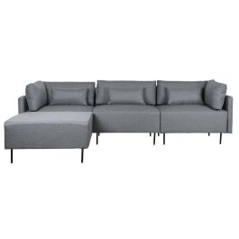 Sofa Moderno DKD Home Decor Gris 152.5 x 84 x 276 cm