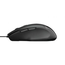 Trust 23650 Ratón óptico Voca con cable, diseño ergonómico y 2400 DPI, plug-and-play para PC y portátil