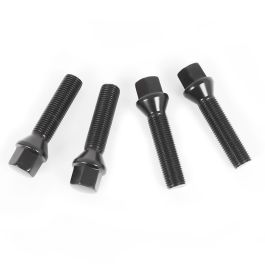 Omp Speed Juego De 4 Tornillos M14x1.25 Conico Largo 28 mm Llave 17 Color Negro Din 10.9 OMPS09521401