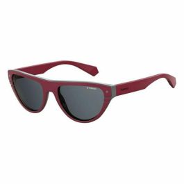 Polaroid 6087/S/X Gafas de Sol Mujer Lentes Polarizadas Montura Redonda Acetato Gris Burdeos 55mm 140mm