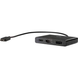 HP Hub de Conectividad USB-C a HDMI/USB 3.0/USB-C, Negro