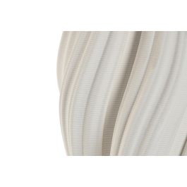DKD Home Decor Jarrón Moderno de Gres Blanco 16.5 x 20.5 x 16.5 cm para Decoración del Hogar