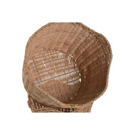 DKD Home Decor Cesta de Ratán y Metal Tropical Natural 30 x 25 x 30 cm Set de 3 (2 Unidades)