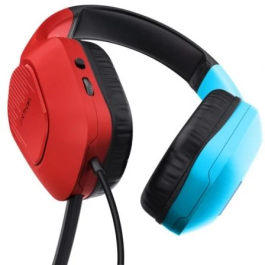 Trust Gaming Auriculares Gaming GXT 416S Zirox con Micrófono Jack 3.5mm Azul/Rojo para PS4/PS5/Xbox/Switch/PC