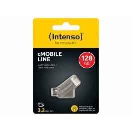 Intenso Lápiz USB 128GB USB 3.2 Gen 1 Dual USB-A y USB-C 70 MB/s para PC y Móviles Metálico