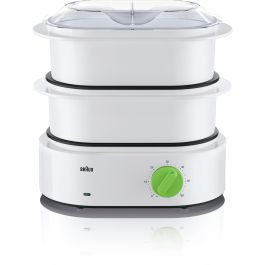 Braun FS3000WH Cocina a Vapor 850W con 2 Cuencos Apilables 3.1L, Antimanchas, Apto Lavavajillas, Accesorio Arrocera, Blanco/Verde Precio: 81.89000006. SKU: S7168697