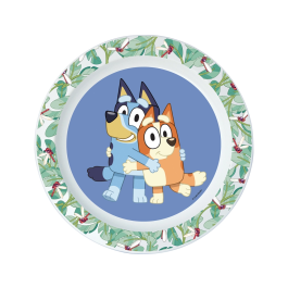 Stor Set Plato, Cuenco, Vaso, Cuchara y Tenedor Bluey (apto para microondas) Edad mínima 6 meses