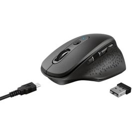 Trust Ratón Ozaa Inalámbrico Ergonómico Diestros 2400DPI Recargable USB 6 Botones Negro Precio: 23.59000028. SKU: S7605002