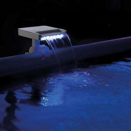 Cascada agua con luces led multicolor adaptable a piscinas intex 38x33,5x31,5 cm