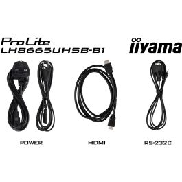 IIYAMA LH8665UHSB-B1 Monitor Profesional 86" 4K UHD IPS 800cd/m² Android 11 24/7 para uso comercial