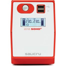 Salicru SAI SPS 500 Soho+ 500VA, Line-interactive, Torre, 230V, 3 salidas, USB, LCD Salicru SAI SPS 500 Soho+ 500VA, Line-interactive, Torre, 230V, 3 salidas, USB, LCD