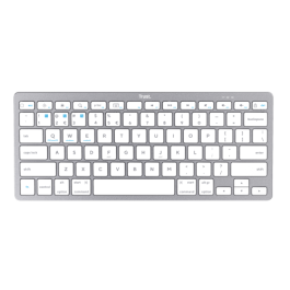Trust Teclado Basics Bluetooth Inalámbrico para PC, Tablet y Smartphone Blanco-Plata