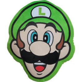 Mario Bros MAR3700891706636 Cojín 3D de Cara de Luigi de Microfibra - 40 cm Precio: 34.89000031. SKU: B1HLVJ68WY