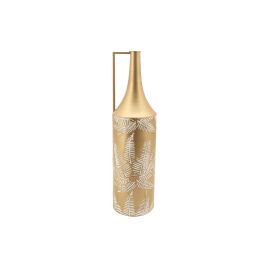 Jarron Tropical DKD Home Decor Dorado Crema 21 x 81 x 21 cm Jarron Tropical DKD Home Decor Dorado Crema 21 x 81 x 21 cm