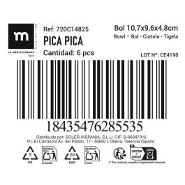 La Mediterranea Bol Aperitivo Ass.Col 10.7 cm x 9.6 cm x 5 cm "Pica-Pica" 100 ml (24 Unidades)