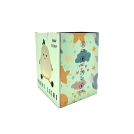 Wondee Lámpara de Noche Infantil de Silicona con Forma de Pera, Luz Suave y Sensor Táctil