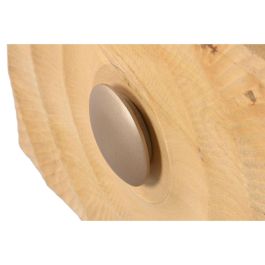 DKD Home Decor Mesita de Noche Colonial Mango Metal Natural Dorado 40 x 50 x 50 cm