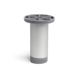 Rei Pata cilíndrica de aluminio mod.405, acabado anodizado mate, Ø3,9x10cm, para muebles bajos
